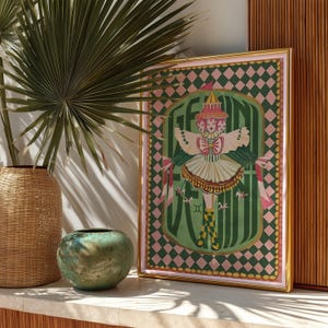 Gemini Zodiac Wall Art: Coquette Astrology Print, Whimsical Circus Poster, Boho Bedroom Decor image 3