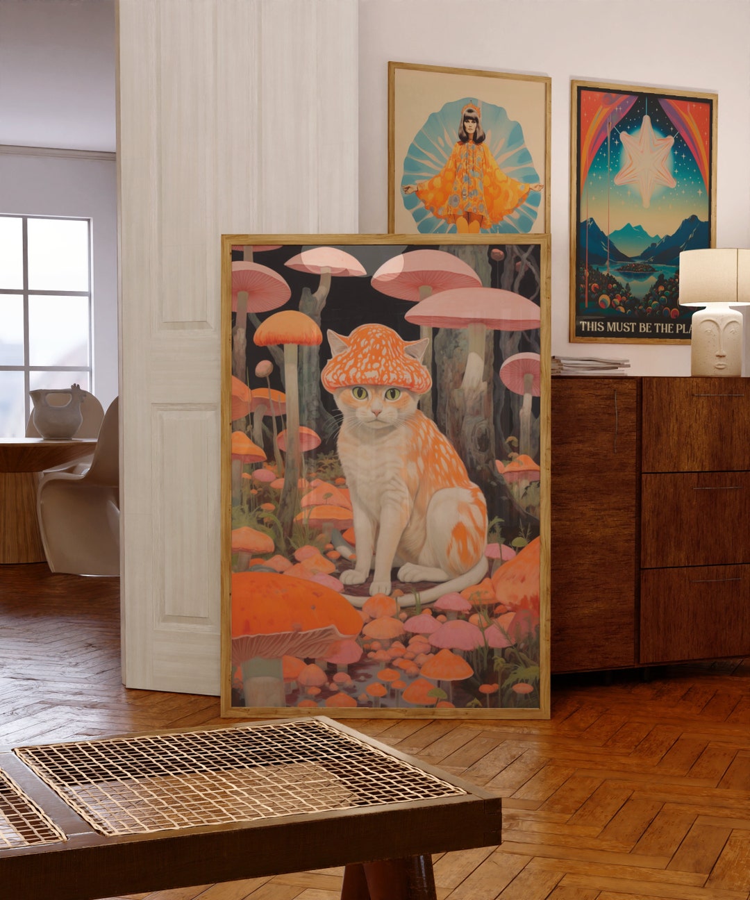 70s Retro Psychedelic Home Decor, Psychedelic Art, 70s Decor, Psychedelic  Cat Art, 70s Wall Art, Hippie Print, Colorful Art - Etsy