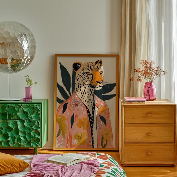 Leopard Print Art: Boho Chic Home Decor