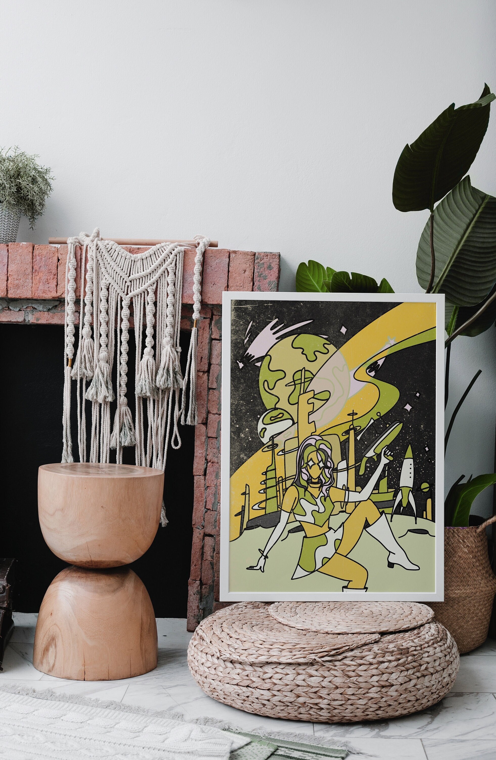 Retro Futurism Print: 70s Hippie Home Decor - Etsy