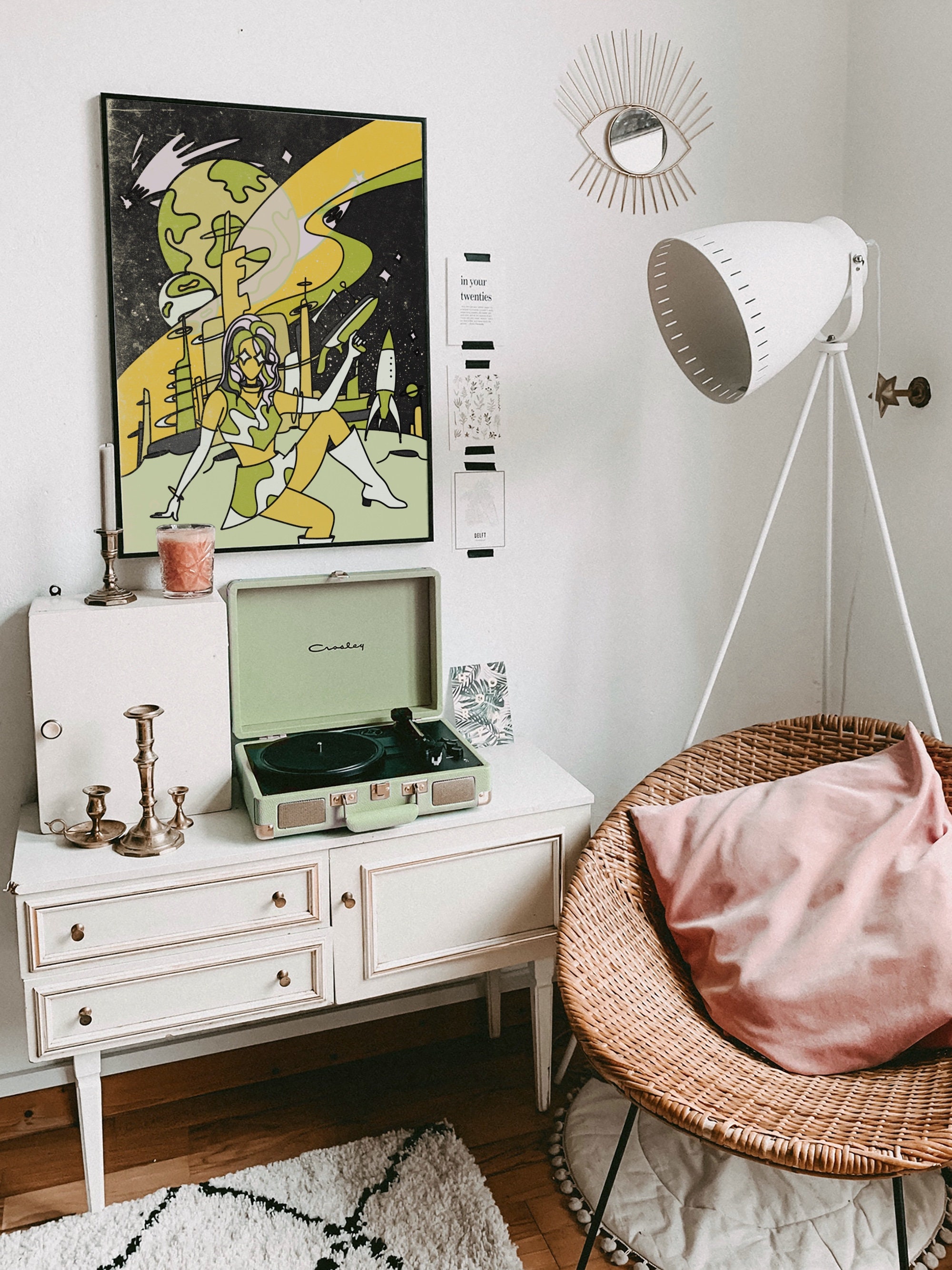 Retro Futurism Print: 70s Hippie Home Decor - Etsy