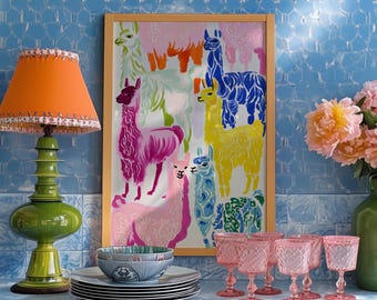 Decorazione murale con lama, stampa floreale colorata per la cameretta dei bambini
