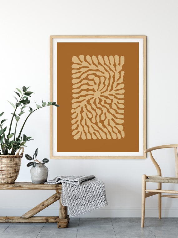 Boho Decor Tribal Print Burnt Orange Living Room Terracotta Etsy