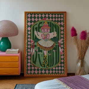 Gemini Zodiac Wall Art: Coquette Astrology Print, Whimsical Circus Poster, Boho Bedroom Decor image 19