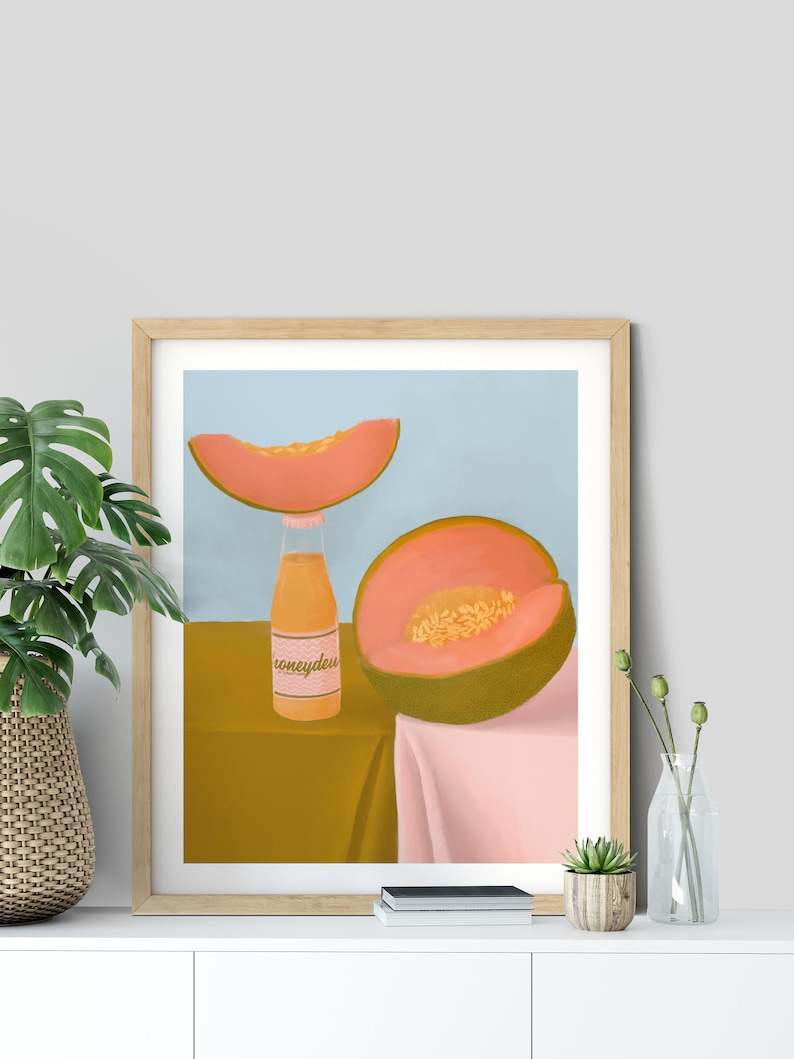 Wall Art, Danish Pastel Decor, Mid Century Modern Kitchen Wall Art
