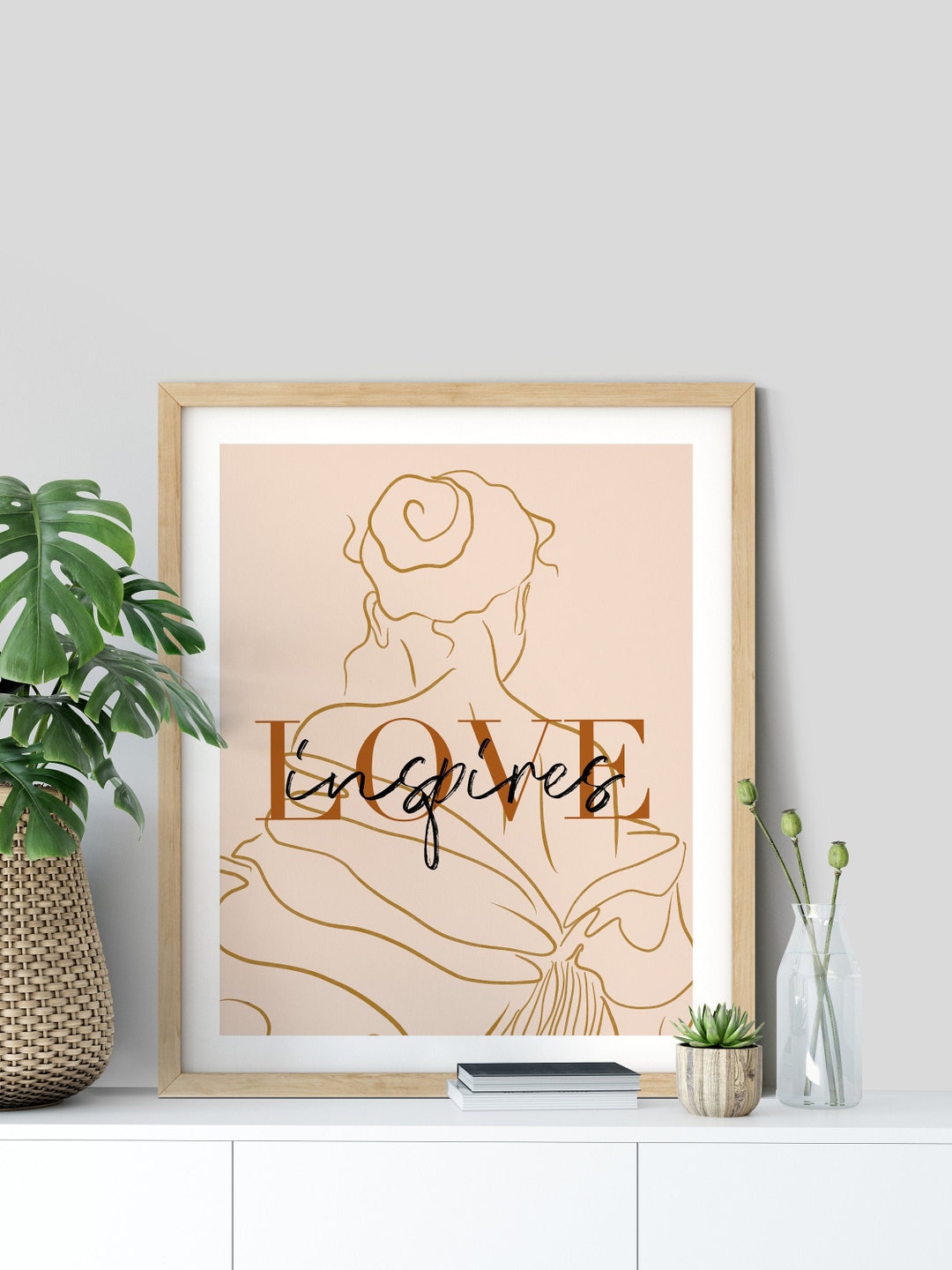 Boho Wall Decor, Neutral Colors Art Print, Life Quote, Boho Art Prints