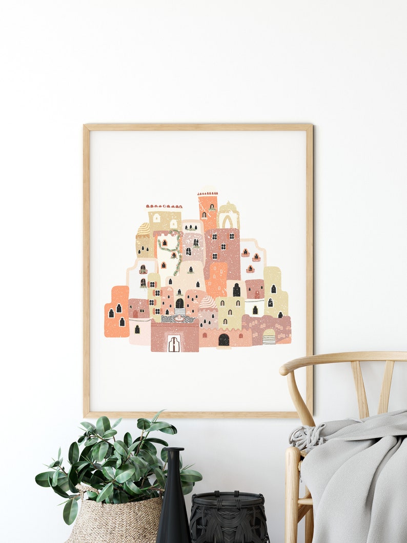 Orange boho printed main image 1