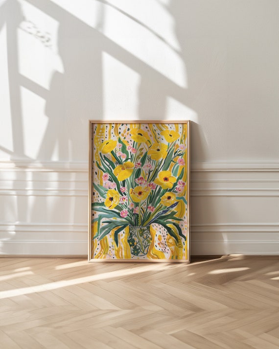 Matisse Flowers Art Print: Maximalist Gallery Wall Decor