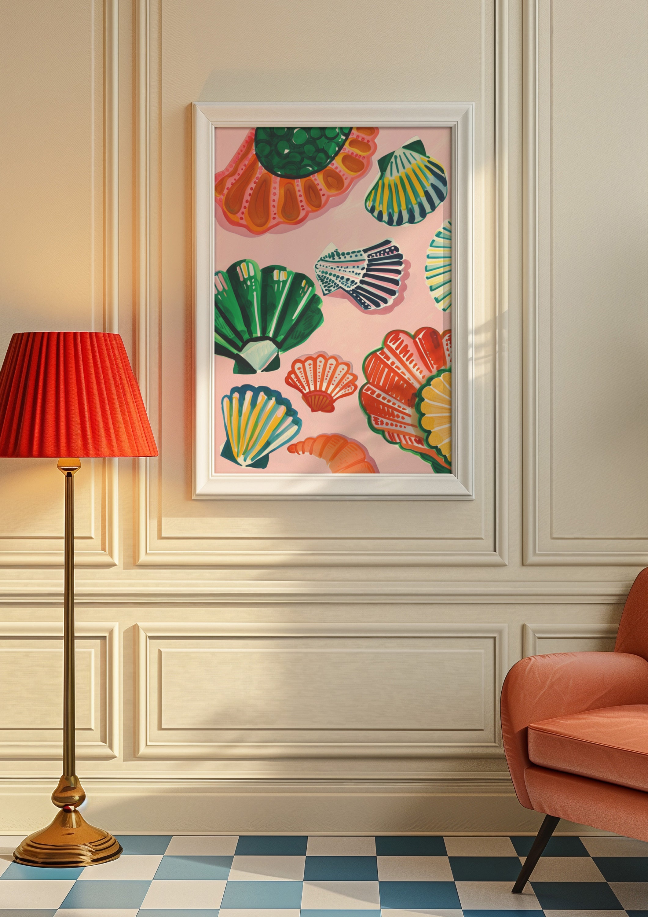 Sea Shells Art Print: Colorful Coastal Wall Decor - Etsy