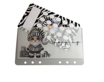 Personalised Gnome Zebra Wallet and Matching Write your own Tracker word