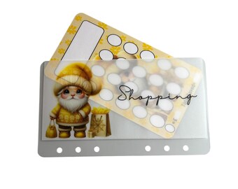 Personalised Gnome Yellow Wallet and Matching Write your own Tracker word