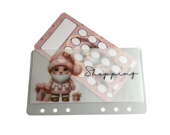 Personalised Gnome Piggy Wallet and Matching Write your own Tracker word