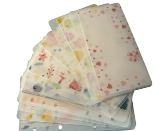 12 Reusable A6 Cash Envelopes | Patterned Vellum Budget Binder Inserts