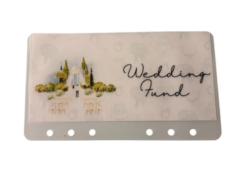 Wedding Fund Vellum Wallet | Cash Stuffing Savings Binder, Bride Budget Envelope