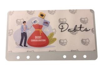 Debt Payoff Vellum Wallet | Cash Stuffing Budget Envelope | Debt Free Journey Fund