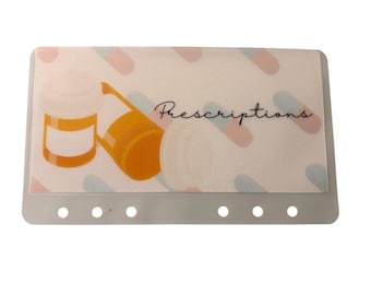 Prescriptions Savings Wallet | Medical Fund Envelope | Health Expense Sinking Fund (Vellum)