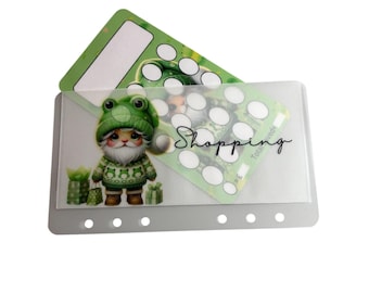 Personalised Gnome Frog Wallet and Matching Write your own Tracker word