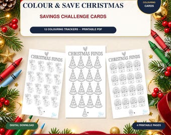 Christmas Savings Challenge Cards: Festive Budget Trackers (PDF Digital Download UK)