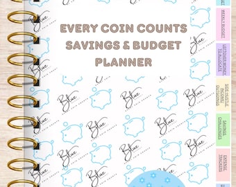 Digital Budget Planner: Every Coin Counts Savings Tracker (GoodNotes Compatible PDF Download)