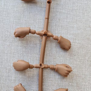 4 Paar dunkle Hautton Blythe Style Puppenhände