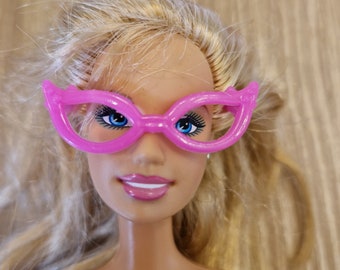 Pink Flick Rimmed Glasses for Barbie Style Doll