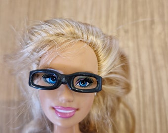 Black Rimmed Glasses for Barbie Style Doll