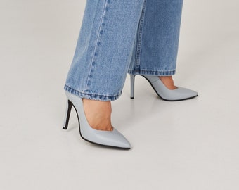 Light blue heels - Etsy België