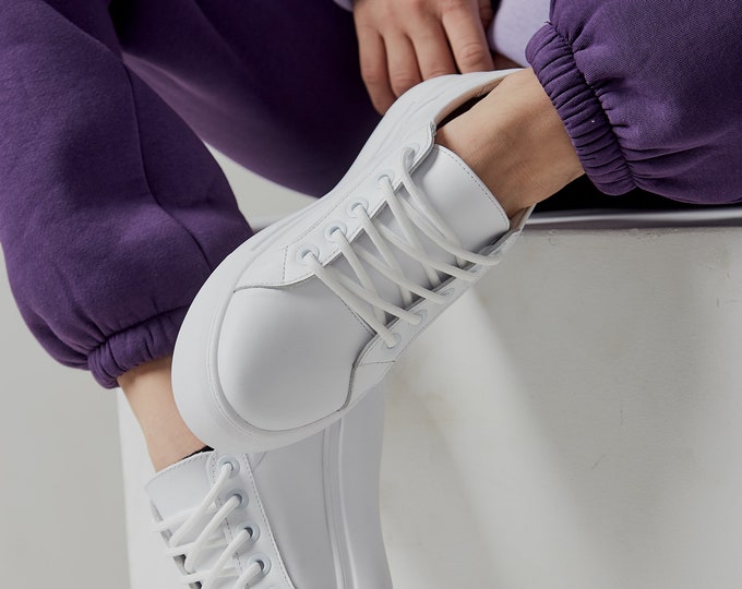 0401~LOVE Sock Sneakers with leather detail main image 1