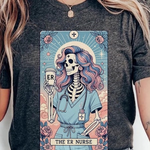 Camiseta de tarô da enfermeira do pronto-socorro, Camiseta de tarô da enfermeira assustadora, Camiseta de tarô da enfermeira, Camiseta engraçada da enfermeira do pronto-socorro, Camiseta de tarô da enfermeira registrada, Presente de enfermeira