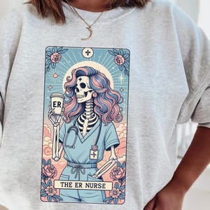 Camiseta de tarô da enfermeira do pronto-socorro, Camiseta de tarô da enfermeira assustadora, Camiseta de tarô da enfermeira, Camiseta engraçada da enfermeira do pronto-socorro, Camiseta de tarô da enfermeira registrada, Presente de enfermeira