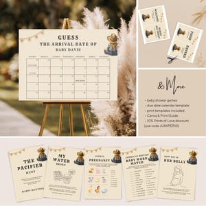 Editable A Little Cowboy Is On The Way Baby Shower Bundle, Rustic Cowboy Baby Shower Card, Wild West Baby Shower, Custom Rodeo Baby Shower