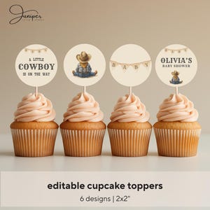 Editable A Little Cowboy Is On The Way Baby Shower Bundle, Rustic Cowboy Baby Shower Card, Wild West Baby Shower, Custom Rodeo Baby Shower
