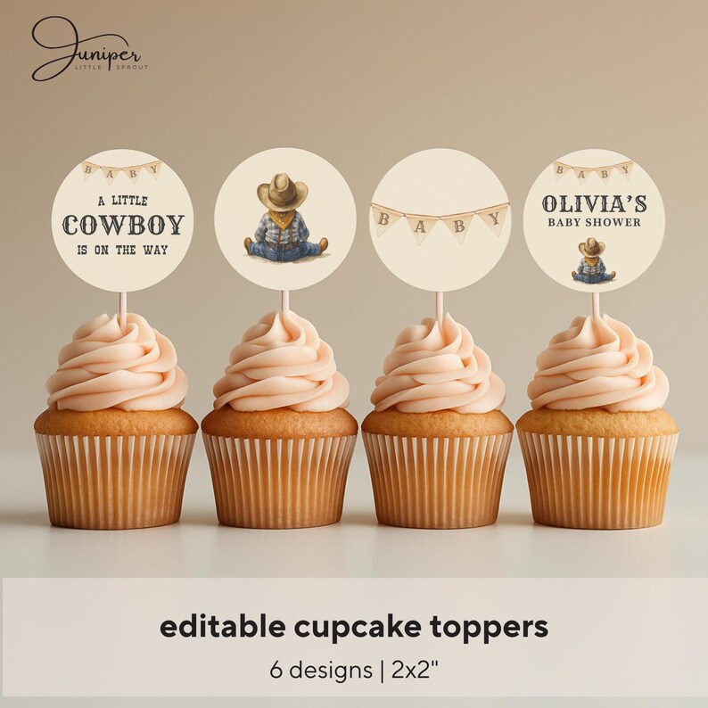 Editable A Little Cowboy Is On The Way Baby Shower Bundle, Rustic Cowboy Baby Shower Card, Wild West Baby Shower, Custom Rodeo Baby Shower