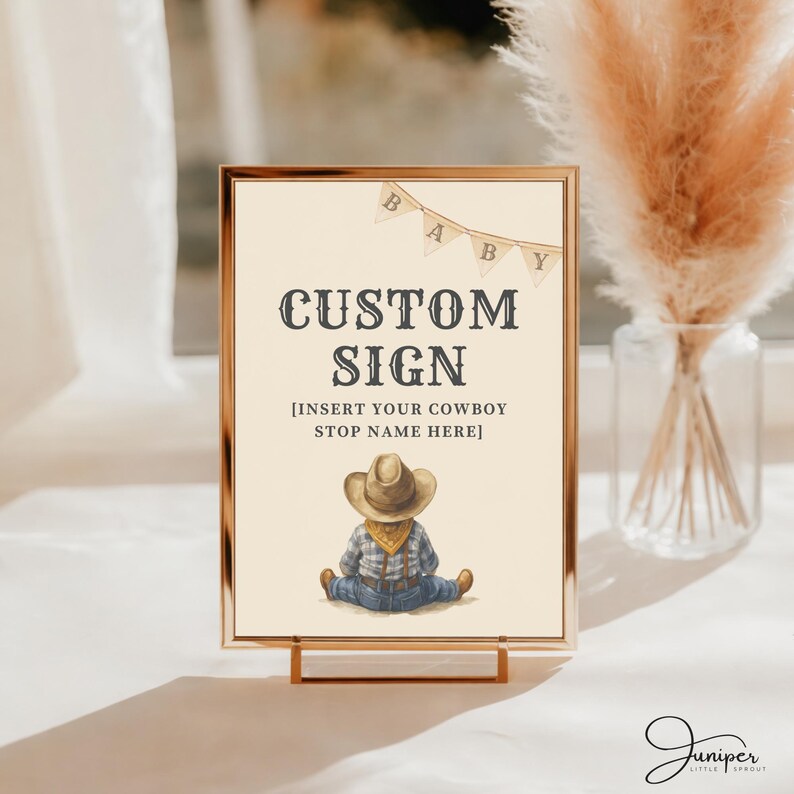 Editable A Little Cowboy Is On The Way Baby Shower Bundle, Rustic Cowboy Baby Shower Card, Wild West Baby Shower, Custom Rodeo Baby Shower