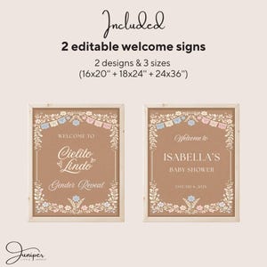 Cielito Lindo Baby Shower Welcome Sign, Mexican Floral Baby Shower Entrance Poster, Papel Picado Gender Reveal Welcome Banner