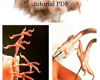 Needle Felting Tutorial: Realistic Bird Feet & Cat Claws (PDF Download)