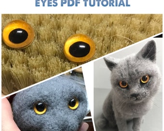 Realistic Hand-Painted Glass Eyes Tutorial for Needle Felting (PDF Pattern)