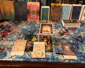 3 tarot, 1 oracle, avec cartes de clarification
