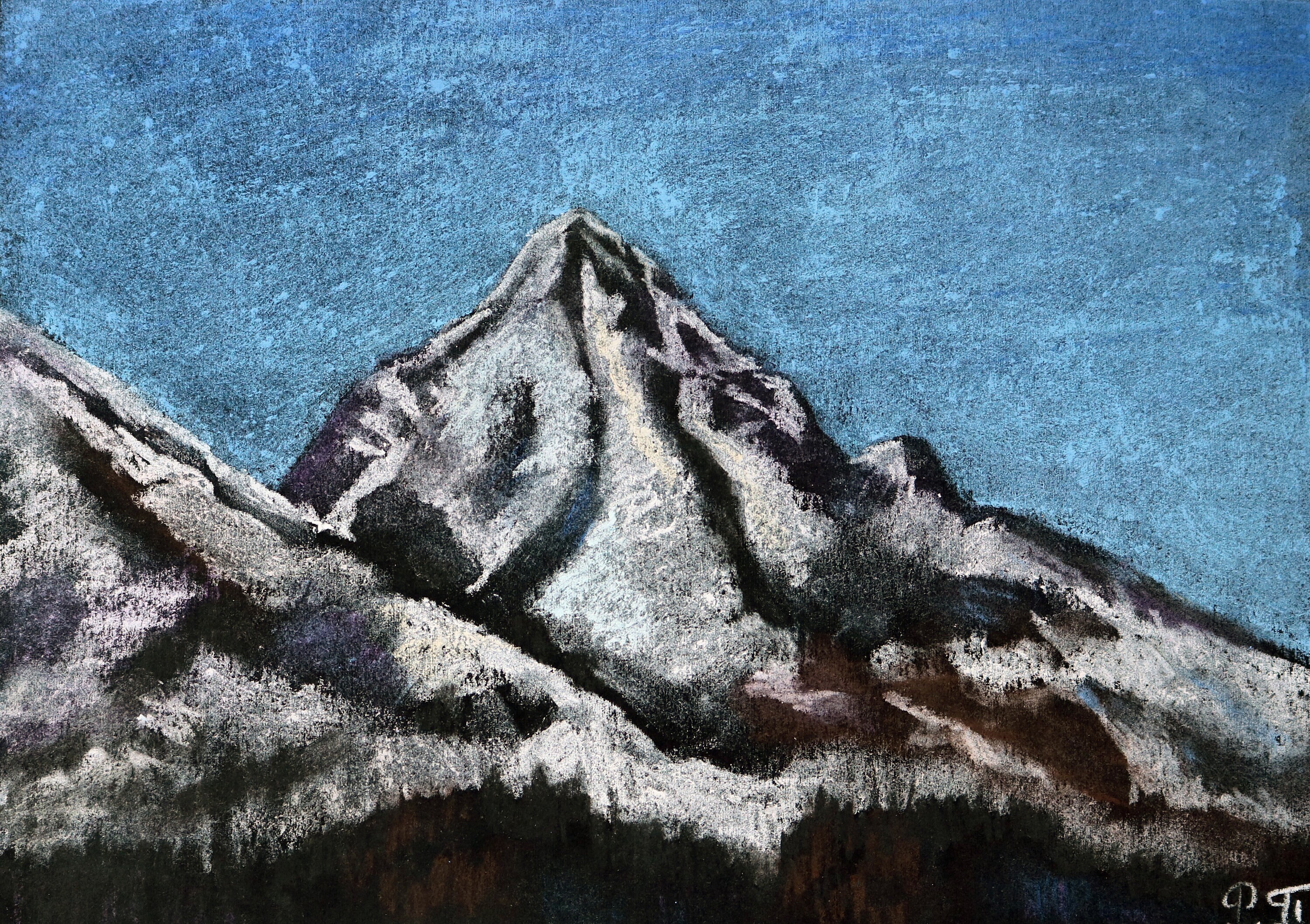 Original Pastel Mountain Landscape Art Pastel Wall Art | Etsy