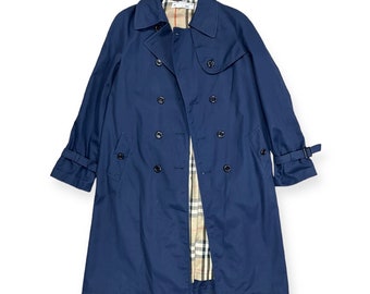 Vintage navy blue trench coat - XS