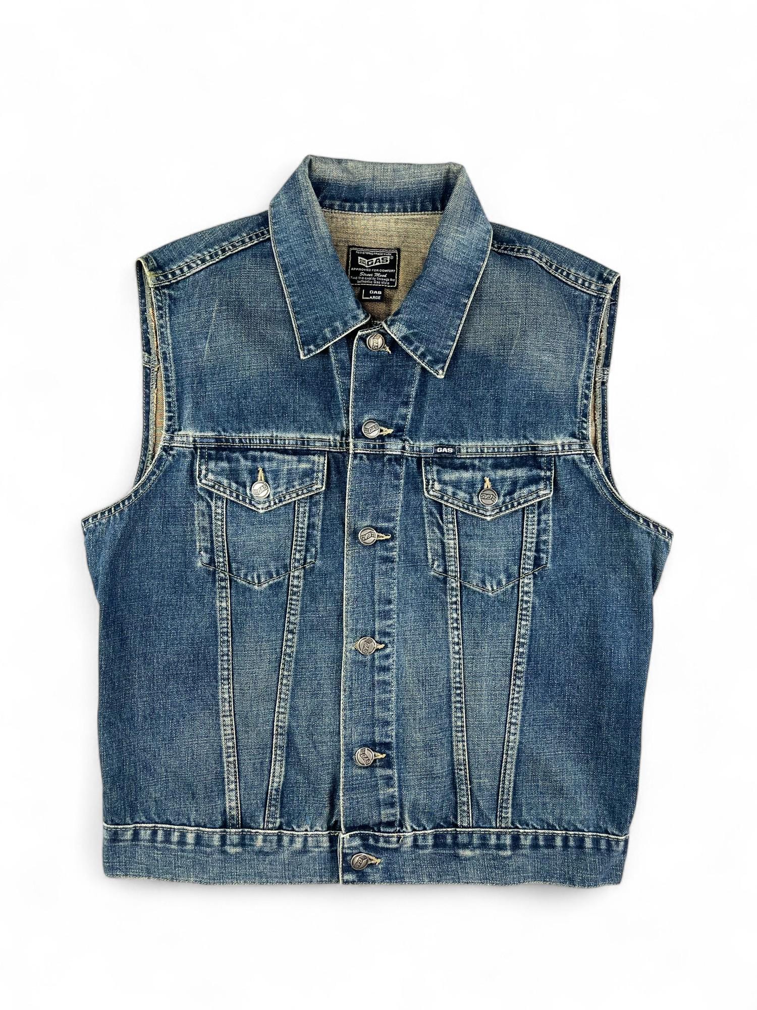 Calvin Klein Men's White Sleeveless Denim Jacket Buy White