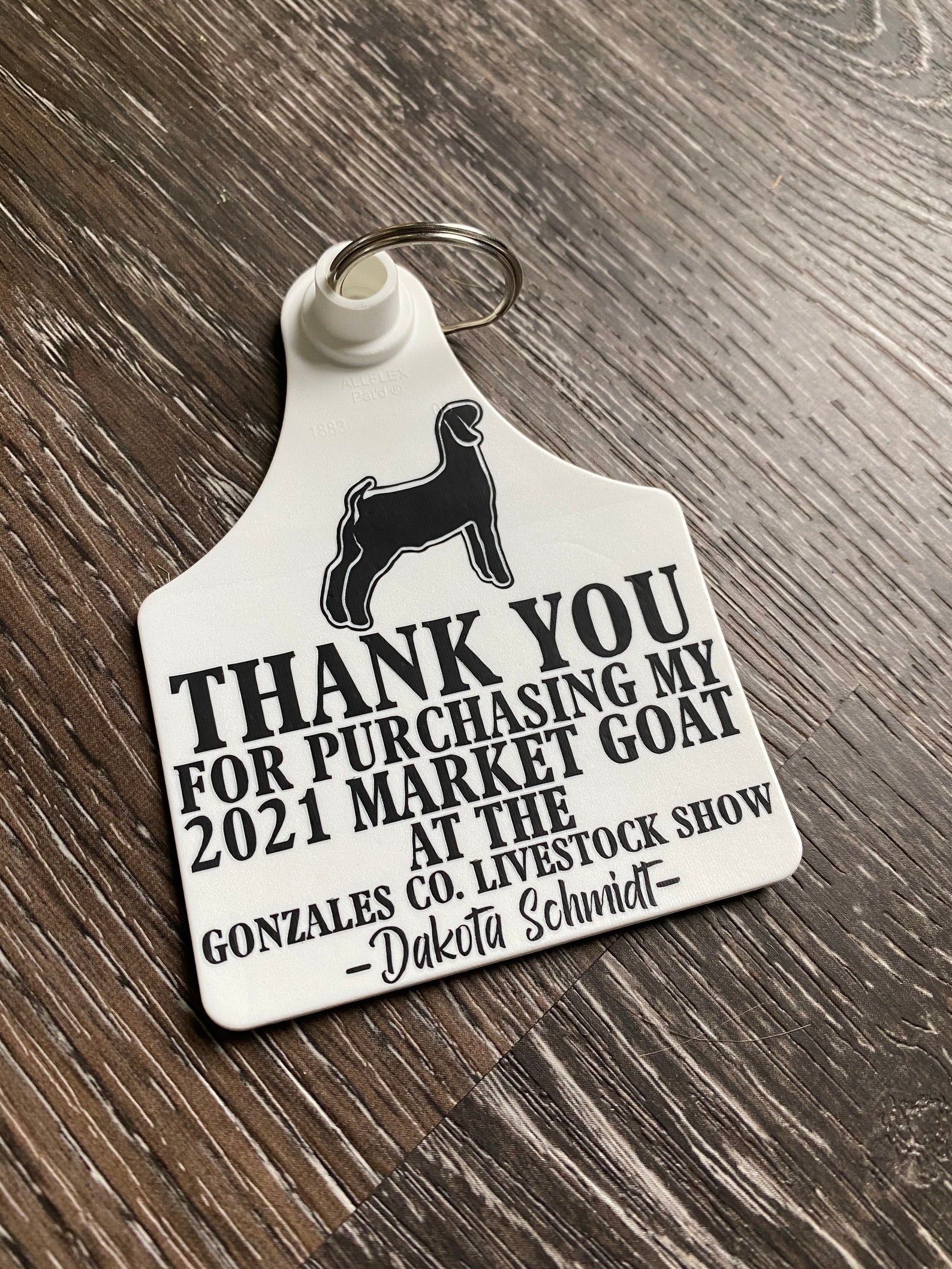 Custom EarTag Buyer Thank You Keychains Etsy