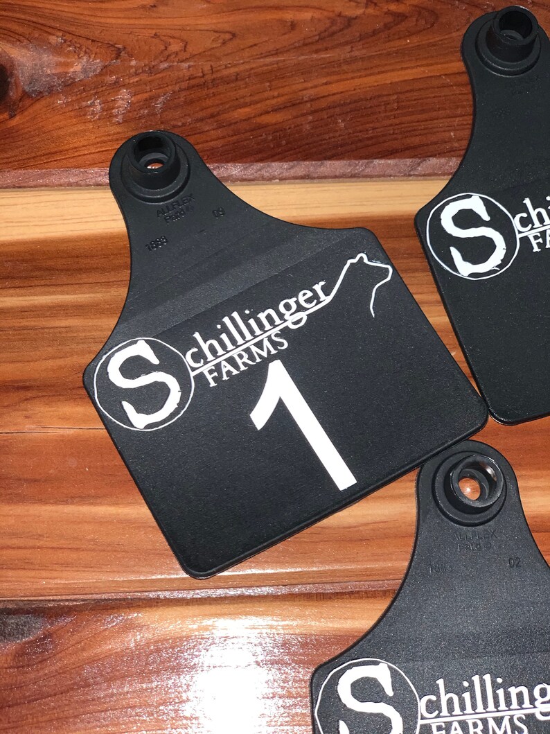 Custom Livestock Ear Tag with Single Color Design Etsy