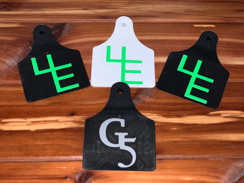 Custom Livestock Ear Tag with Single Color Design Etsy