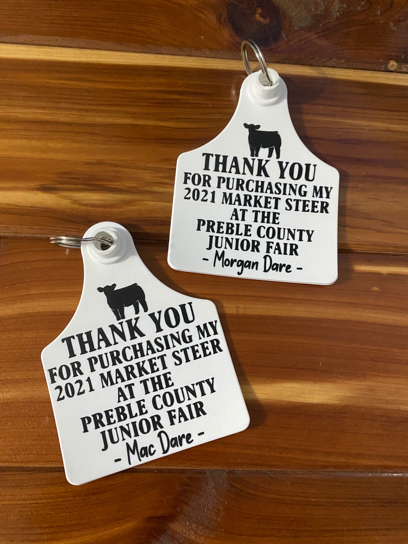 Custom EarTag Buyer Thank You Keychains Etsy