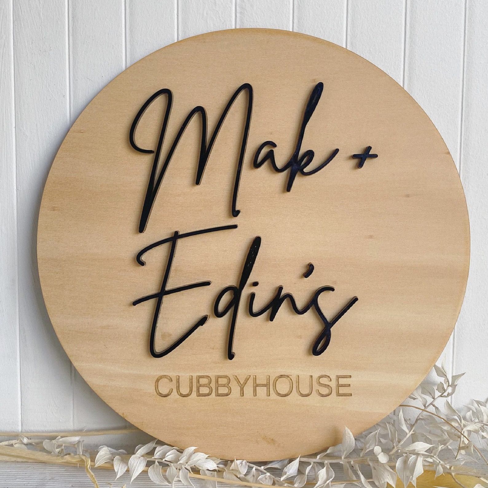 Name sign cubby house sign name plaque playroom sign l Etsy