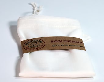 Reusable cotton nut milk bag