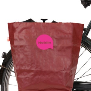 Bicycle Bag with Message - Personalized - Lightweight Shopping Bag Cyclist - Cool Pannier Bike Wheel - 45spaces