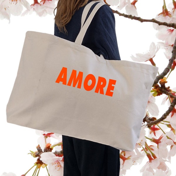 Übergroße Tragetasche Amore - Personalisierte XXXL Strandtasche - Neon Beach-Bag - Extra Große Sauna-Tasche Wochenendtasche - Misses Müller