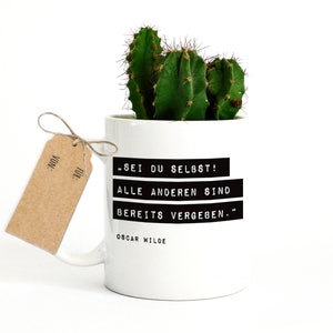 Sei du selbst Tasse mit Spruch - Heiteres Geschenk Ego Selbsterkenntnis - Motivation für Freundin Tante Schwester - MissesMueller